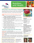 Children's Hospital at Montefiore newsletter featuring headshots of dietitians Jean Keaveney and Melissa Rifkin.