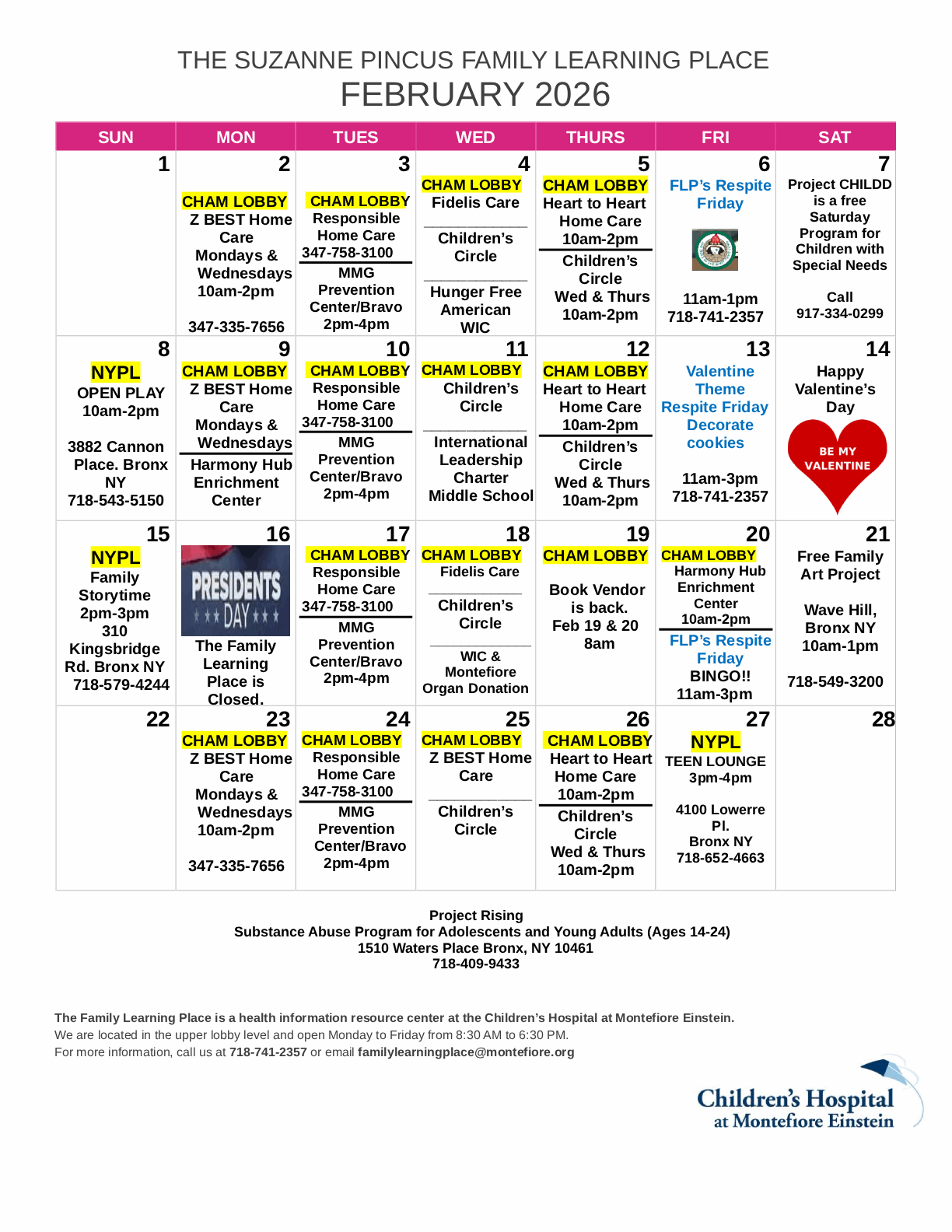 February 2026 Events